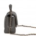 CC Mini Rectangular Flap Bag with Top Handle Dark Grey Lambskin Light Gold Hardware