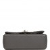 CC Mini Rectangular Flap Bag with Top Handle Dark Grey Lambskin Light Gold Hardware