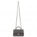 CC Mini Rectangular Flap Bag with Top Handle Dark Grey Lambskin Light Gold Hardware
