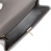 CC Mini Rectangular Flap Bag with Top Handle Dark Grey Lambskin Light Gold Hardware