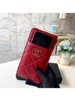 cc 19 Matelasse Phone and Card Case Red Bag For Women 19cm/7.5in