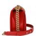 CC Medium Boy Bag Red Lambskin Antique Gold Hardware