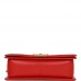CC Medium Boy Bag Red Lambskin Antique Gold Hardware