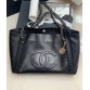 CC Soft Calfskin Shopping Bag Top Handle Black