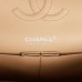 CC Medium Classic Double Flap Bag Beige Lambskin Silver Hardware