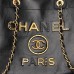 cc Calfskin Charms Medium Deauville Tote Black