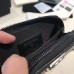 cc CO-CO Boy Flap Card Holder 11.5cm/4.5in Silver Hardware For Women Black