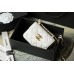 cc CO-CO Clutch With Chain 9.5cm/3.7in Gold Toned Hardware For Women White