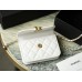 cc CO-CO Clutch With Chain 9.5cm/3.7in Gold Toned Hardware For Women White