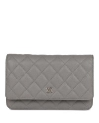CC Wallet on Chain WOC Grey Caviar Light Gold Hardware