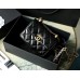cc CO-CO Clutch With Chain 9.5cm/3.7in Gold Toned Hardware For Women Black