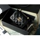 cc CO-CO Clutch With Chain 9.5cm/3.7in Gold Toned Hardware For Women Black