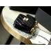 cc CO-CO Clutch With Chain 9.5cm/3.7in Gold Toned Hardware For Women Black