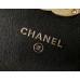 cc CO-CO Clutch With Chain 9.5cm/3.7in Gold Toned Hardware For Women Black