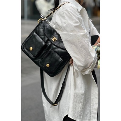cc Duma Lambskin Vintage Hobo 2sizes in 3colours