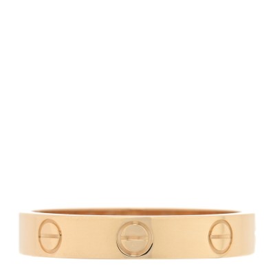 18K Yellow Gold 3.5mm LOVE Wedding Band Ring 56 7.5