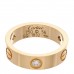 18K Yellow Gold 3 Diamond 5.5mm LOVE Ring 56 7.5