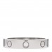 18K White Gold Diamond 4mm LOVE Wedding Band Ring 7.5 56 56 7.5
