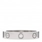18K White Gold Diamond 4mm LOVE Wedding Band Ring 7.5 56 56 7.5
