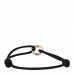 18K Pink Gold Charity LOVE Adjustable Cord Bracelet Black