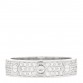 18K White Gold Diamond 5mm LOVE Paved Ring 56 7.75