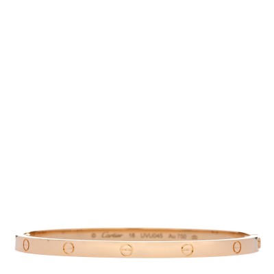 18K Yellow Gold Small LOVE Bracelet 16