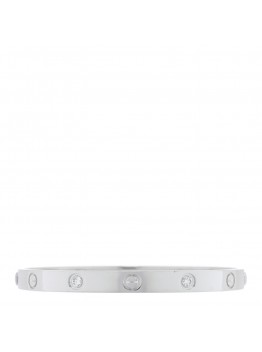 18K White Gold 4 Diamond LOVE Bracelet 18