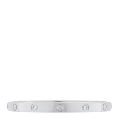 18K White Gold 4 Diamond LOVE Bracelet 18