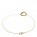 18K Pink Yellow White Gold Trinity Heart Bracelet