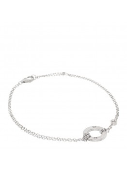 18K White Gold Diamond LOVE Bracelet