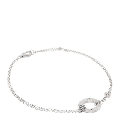 18K White Gold Diamond LOVE Bracelet