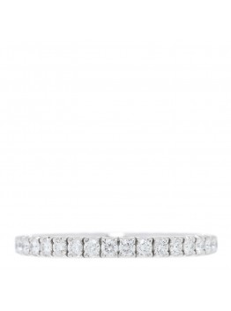 18K White Gold Diamond 2mm Etincelle de Cartier Wedding Band Ring 49 4.75