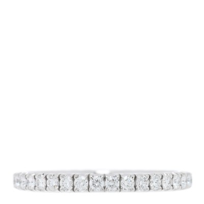 18K White Gold Diamond 2mm Etincelle de Cartier Wedding Band Ring 49 4.75