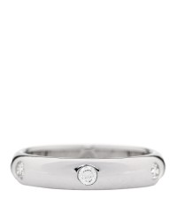 18K White Gold 6 Diamond Stella Band Ring 51 5.75