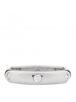 18K White Gold 6 Diamond Stella Band Ring 51 5.75