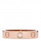 18K Pink Gold Diamond 4mm LOVE Wedding Band Ring 50 5.25