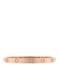 18K Pink Gold 4 Diamond LOVE Bracelet 18