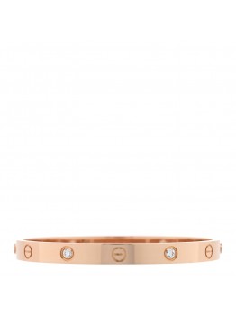 18K Pink Gold 4 Diamond LOVE Bracelet 18