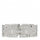18K White Gold Diamond 6mm Tank Francaise Ring 46 3.75