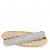 18K White Yellow Pink Gold Diamond MM Trinity Full Paved Ring 57 8