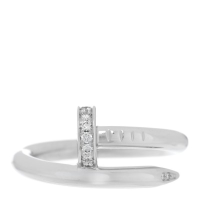 18K White Gold Diamond Juste Un Clou Ring 52 6