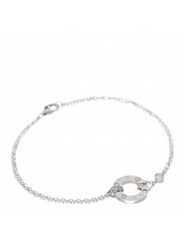 18K White Gold Diamond LOVE Bracelet