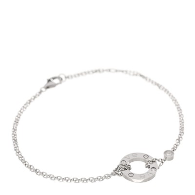 18K White Gold Diamond LOVE Bracelet
