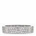 18K White Gold Diamond 4mm LOVE Wedding Paved Band Ring 48 4.5