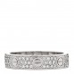 18K White Gold Diamond 4mm LOVE Wedding Paved Band Ring 48 4.5