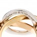 18K Pink Yellow White Gold Diamond Trinity Crash Ring 50 5.5