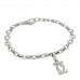18K White Gold Diamond Double C Penelope Charm Bracelet