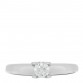 18K White Gold Diamond .30ct C De Cartier Solitaire Ring 49 5