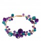 18K Rose Gold Diamond Turquoise Amethyst Les Delices de Goa Bracelet