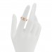 18K Pink Gold 3 Diamond 5.5mm LOVE Ring 50 5.25